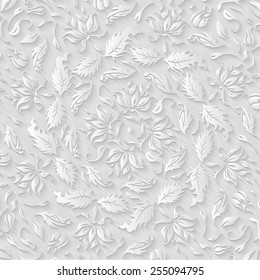 Vector Floral Seamless Pattern Background. Illustration with flame flower for cards decoration