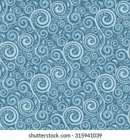 Vector floral seamless pattern background.
