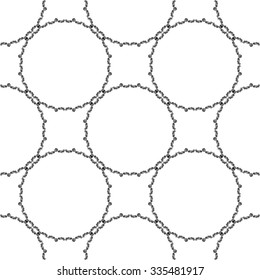 Vector Floral Seamless Pattern Background. For Christmas and Invitation cards decoration.Black and white.