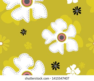 vector Floral seamless pattern with beautiful flowers. bouquets of flowers.