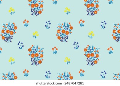 Vector floral sin costuras. Patrón con hermosas flores para tela impresa, Fondo de pantalla.