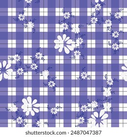Vector floral seamless. Pattern with beautiful flowers for printed fabric, wallpaper.