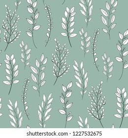 Vector floral seamless pattern. botanical backdrop