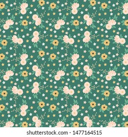 Vector floral seamless pattern. Botanical background