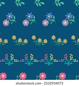 Vector Floral Seamless Pattern. Botanical Repeat Pattern
