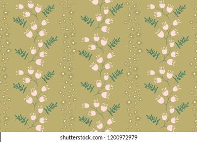 Vector floral seamless pattern for design textiles, paper, wallpaper.