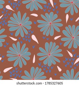 
Patrón vector floral sin soldadura. Diseño para tela, papel pintado, fondo, cubiertas, textiles.
