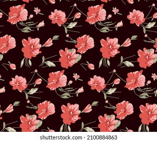 Vector floral seamless pattern design