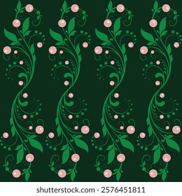 Vector floral seamless pattern design