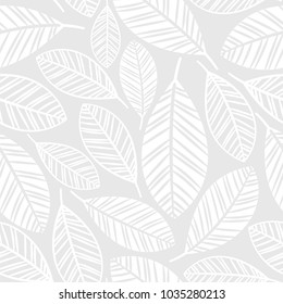 Vector Floral Seamless Pattern. Hand drawn endless background, elegant illustration with leaves. Can be used for wallpaper, website background, textile, greeting cards, wedding invitation, wrapping