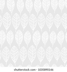 Vector Floral Seamless Pattern. Hand drawn endless background, elegant illustration with leaves. Can be used for wallpaper, website background, textile, greeting cards, wedding invitation, wrapping