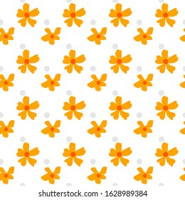 Vector floral seamless pattern. Hand drawn botanical illustration , isolated on white background