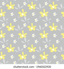 Vector floral seamless pattern. Hand drawn botanical illustration.Design template for wallpaper,fabric,wrapping,textile