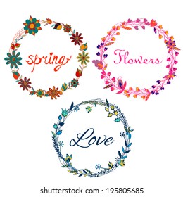 Vector floral seamless pattern illustration on colourful background. Illustration EPS