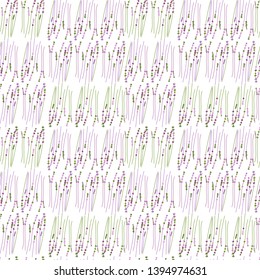 Vector floral seamless pattern with lavender flowers in pastel colors. Perfect for invitation cards, posters, banners, web design.