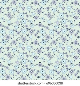 Vector floral seamless pattern in liberty style. Cute print in a small flower