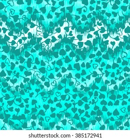 Vector floral seamless pattern on gradient ornament. Vector floral pattern