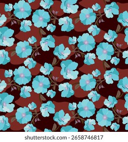 Patrón floral de Vector sin fisuras con peonías Ilustración de stock
