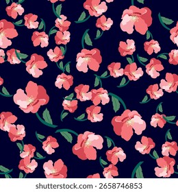 Vetor floral padrão sem emenda com peônias ilustração stock