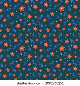 Vector floral seamless pattern Perfect for wallpaper, textile print, wrapping paper 
