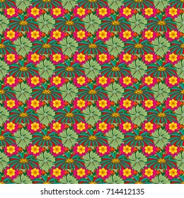 Vector floral seamless pattern. Soft design. Endless texture for wrapping, textiles, paper in blue, neutral and green colors.