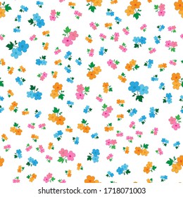 Vector floral seamless pattern. Stock illustration for backgrounds, textiles and packaging.