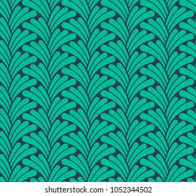 Vector Floral Seamless pattern. Stylish abstract art deco texture.