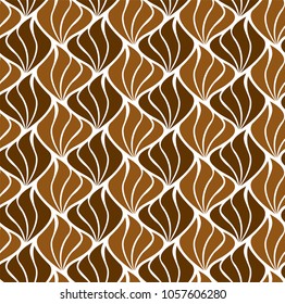 Vector Floral Seamless pattern. Stylish flower abstract art deco texture.