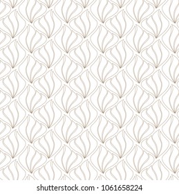 Vector Floral Seamless pattern. Stylish flower abstract art deco texture.