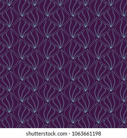 Vector Floral Seamless pattern. Stylish flower abstract art deco texture.