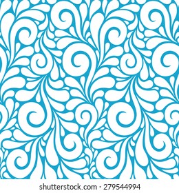 Vector Floral Seamless Pattern Swirl Shapes Stock Vector (Royalty Free ...