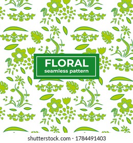 vector floral seamless pattern template design