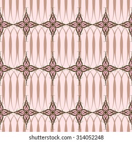 Vector floral seamless pattern in vintage style.