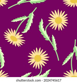 Vector - patrón sin costuras florales.
Ilustración de acuarela. Plantilla.
