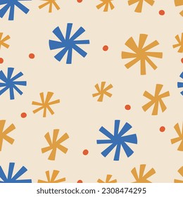 Vector floral seamless patterns. Y2k flowers backgrounds collection for print or social media