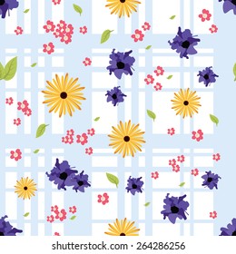 Vector Floral Seamless Vintage Pattern. Flower Table Cloth.