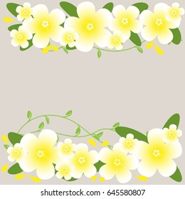Vector floral set. Colorful floral collection with leaves and flower. Spring or summer design for invitation, wedding or greeting cards