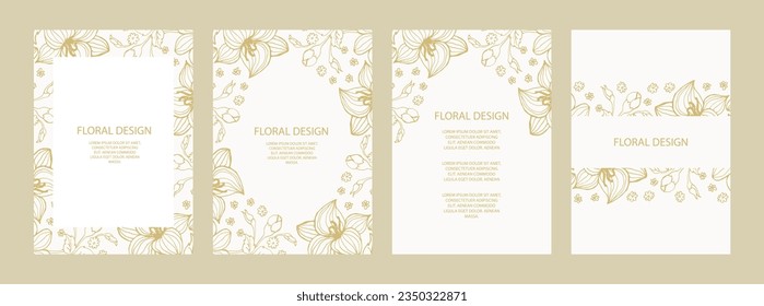 Vector floral set decorative frame. Elegant floral element for design template, place for text. Luxury floral border. Lace decor for birthday and greeting card, wedding invitation,certificate.