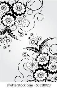 vector floral silhouette