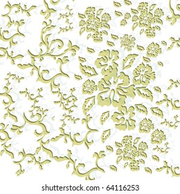 vector floral silhouette background.