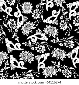 vector floral silhouette background.