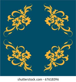 vector floral silhouette background.