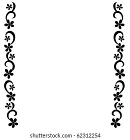 vector floral silhouette on white background .
