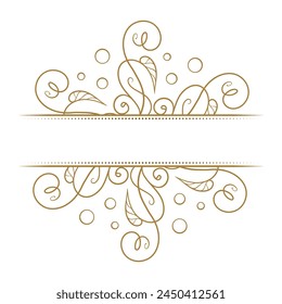 Vector floral split monogram template on a white background