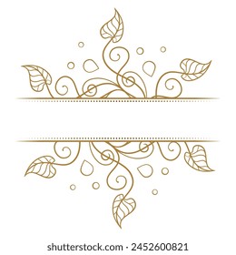 Vector floral split monogram template on a white background