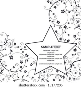 vector floral star