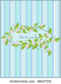 vector floral striped card