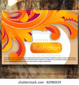 vector floral style card background design