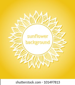 vector floral summer background with sunflower