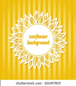 vector floral summer background with sunflower